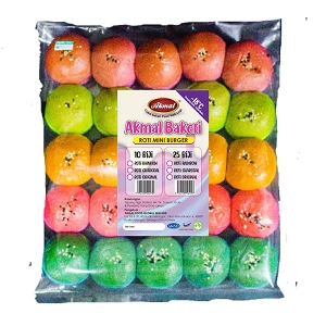 SET MINI BURGER LADA HITAM 25PCS (RAINBOW)